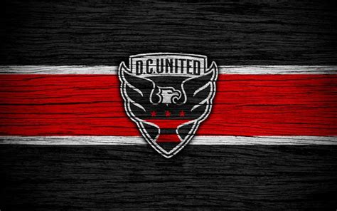 Download Wallpapers Dc United 4k Mls Wooden Texture Eastern Conference Football Club Usa