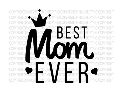 Best Mom Ever Svg Mothers Day Svg Heart Svg Svg Files For Cricut Etsy