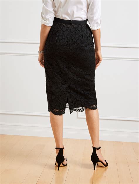 Black Lace Pencil Skirt