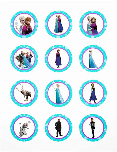 I Make I Share Disney Frozen Printable Cupcake Toppers