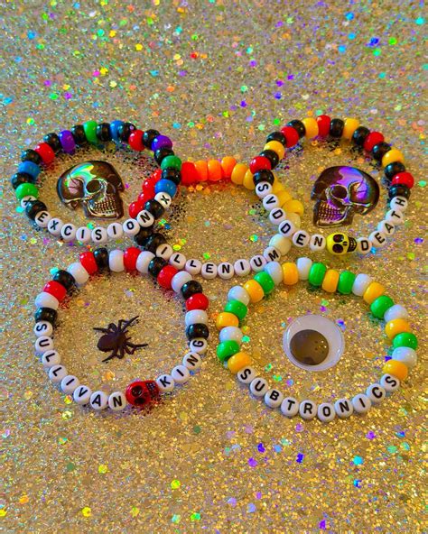 Rave Bracelets Couple Bracelets Beaded Bracelets Rave Jewelry Diy