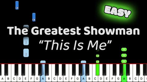 The Greatest Showman This Is Me Easy MARKS PIANO