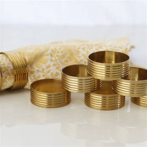 Brass Napkin Rings Etsy