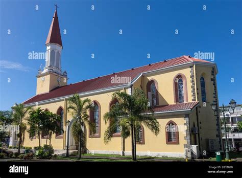 French Polynesia Society Islands Tahiti Papeete Cathedral Stock