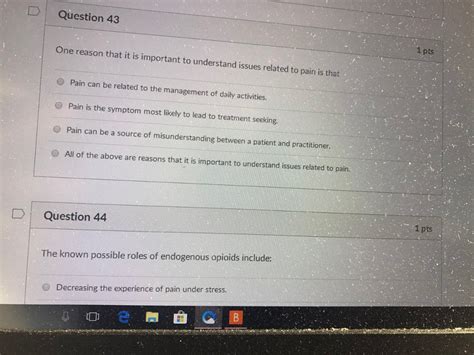 Solved DQuestion 43 1 Pts One Reason That It Is Important To Chegg