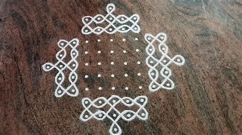 Dots Very Simple Sikku Kolam Easy Kambi Kolam Trendy And