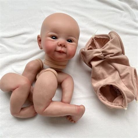 19in Unpainted Baby Reborn Dolls Kit Lifelike Fresh Color Unfinished