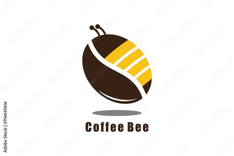 coffee logo design with bee logo concept modern Stock Vector | Adobe Stock