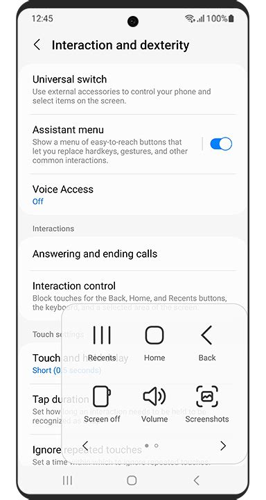 Mobile Assistant Menu Accessibility Samsung Caribbean