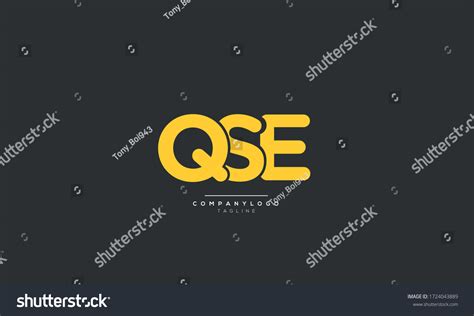 Qse Letter Logo Design Icon Vector Stock Vector Royalty Free