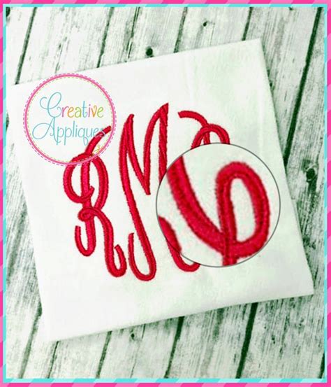 Sizes Letter Master Circle Embroidery Monogram Alphabet Etsy