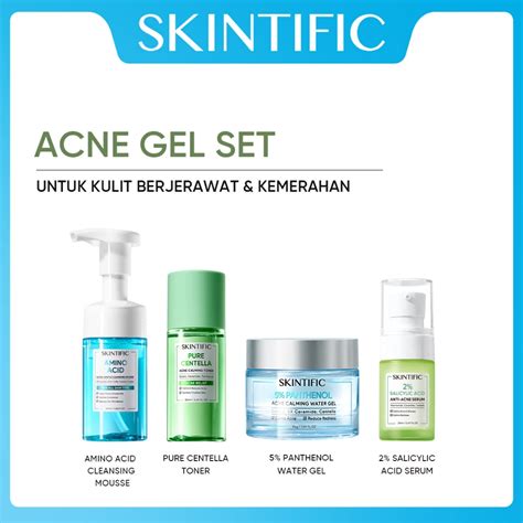 Jual Skintific 4pcs Paket Lengkap Skincare With Serum Low Ph Cleanser And Barrier Repair