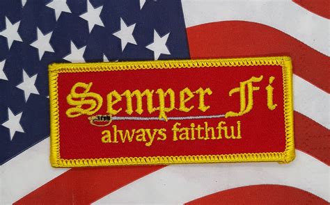 Semper FI Always Faithful Marines Iron On Embroidered Patch Etsy