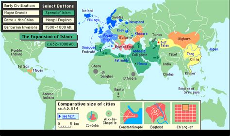 Spread Of Islam Map Color 2018