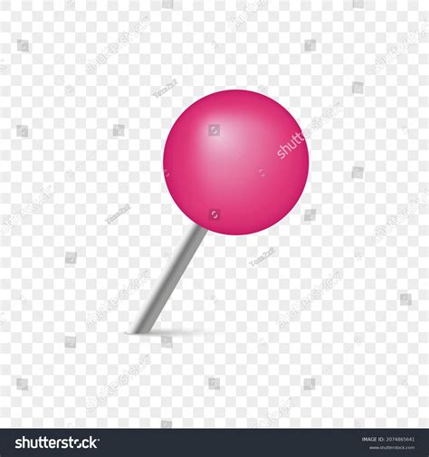 Pink Office Thumbtack Notice Board Attach Stock Vector Royalty Free