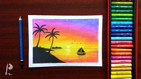 Oil Pastel Drawing Easy And Beautiful Sunset : That was a good idea ...