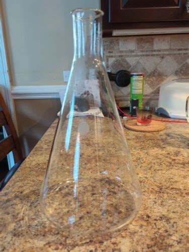 Pyrex Corning Ml Graduated Erlenmeyer Flask Beaker X Ebay