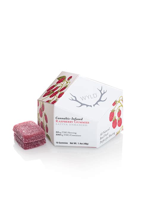 Raspberry Sativa Enhanced Gummies 100mg Wyld