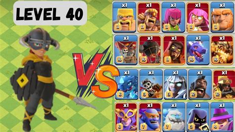 Max Level 40 Royal Champion Vs All Max Troops Clash Of Clans Youtube