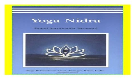 Yoga Nidra Swami Satyananda Saraswati Pdf