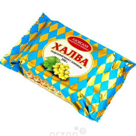 Халва (фас) 350гр*16шт (с Изюмом) Азов ШТУЧНО / Халва, Козинак, Щербет ...