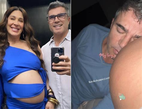 Claudia Raia Mostra Jarbas Homem De Mello Deitado Em Sua Barriga De Gr Vida