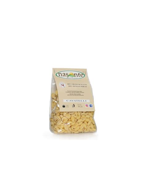 Cavatelli 500 Gr Pasta Di Semola Di Grano Duro Siciliano 100 Nasonte