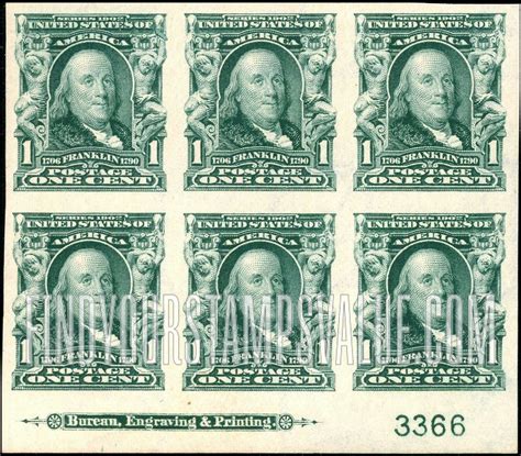 Benjamin Franklin 1c Blue Green Stamp Price Value