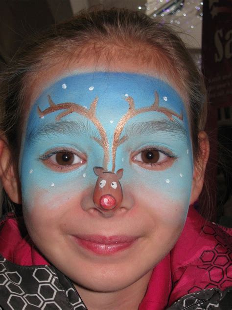 Christmas Busy Bees Face Painting Christmas Face Painting Reindeer