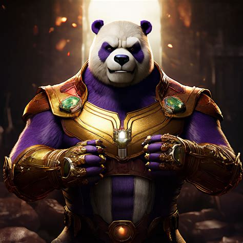 Thanos Wearing Infinity Gauntlet Vs Kung Fu Panda By 國維林 Playground