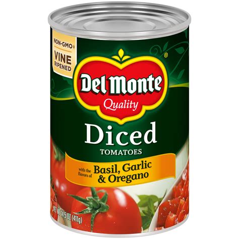 Buy Del Monte Diced Tomatoes With Basil Garlic Oregano Oz Can