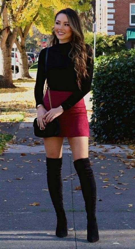 Arriba Imagen Knee High Boots Outfit Ideas Abzlocal Mx