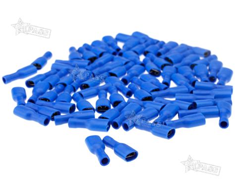 Blue Insulated Crimp Female Electrical Spade Connector Pcs Terminals