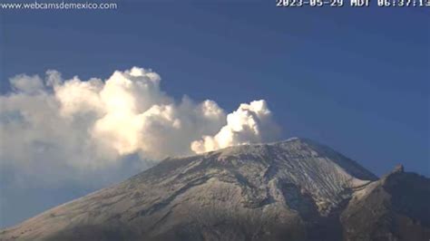 Popocat Petl En Amarillo Fase Sigue En Vivo La Actividad Del Volc N