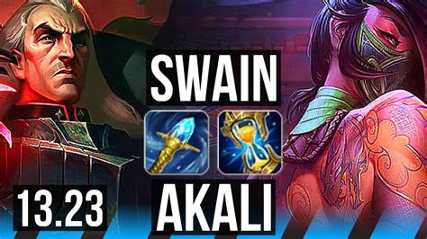 SWAIN Vs AKALI MID Comeback 1600 Games 1 8M Mastery KR Master