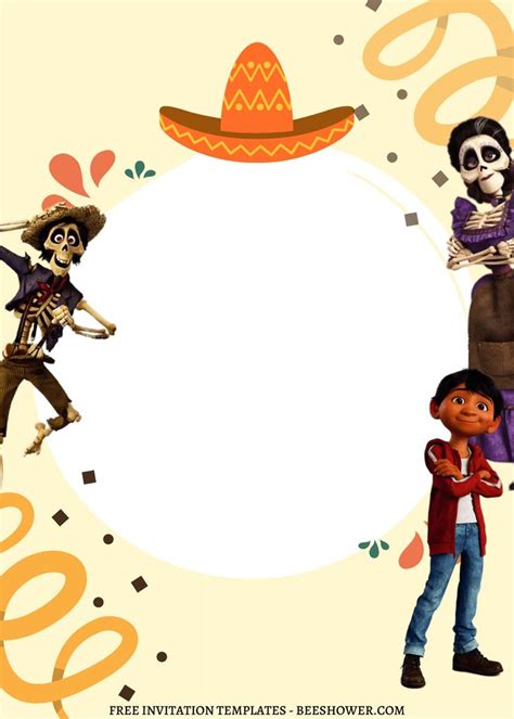 Cool 10 Festive Mexican Disney Coco Canva Birthday Invitation