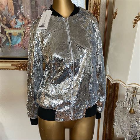 Haoduoyi Silver Sequin Jacket