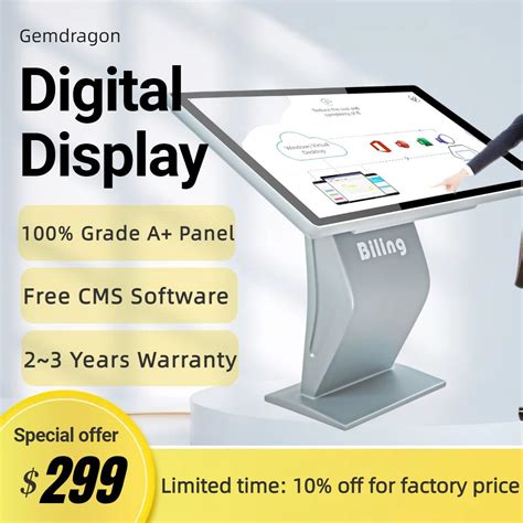 K Uhd Ultra Thin Horizontal Lcd Totem Board Inch