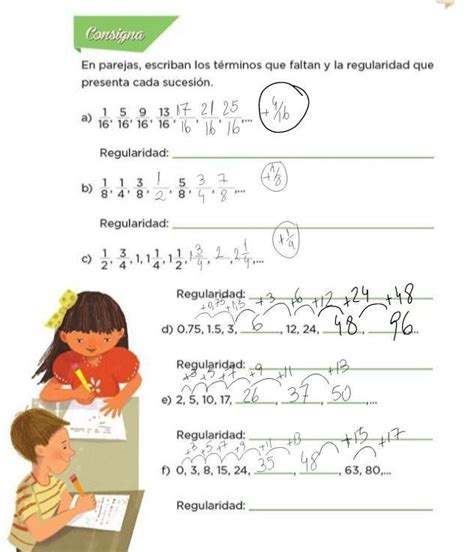 Actividad En Parejas Escriban Los Terminos Que Faltan Y La Regularidad