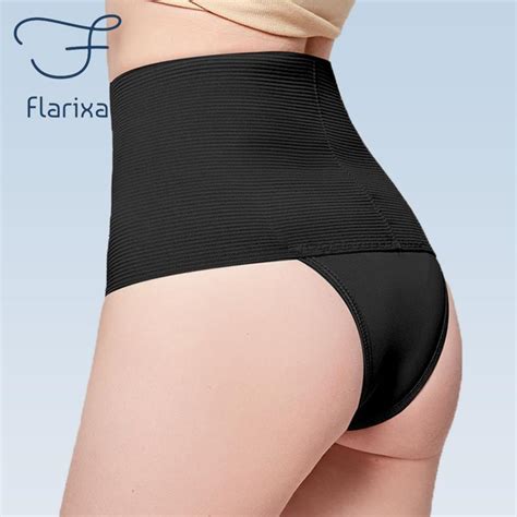 Cheap Flarixa High Waist Tummy Control Panties Women Belly Shaper Pants