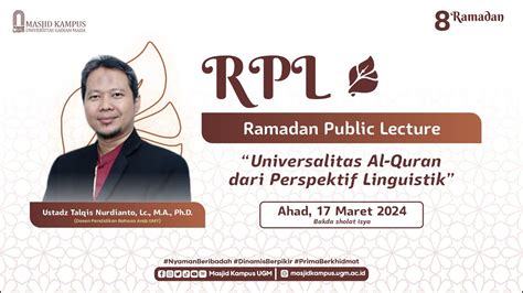 Universalitas Al Quran Dari Perspektif Linguistik Ustadz Talqis