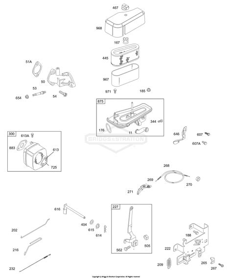 Briggs And Stratton 28r707 1140 E1 Parts Diagram For Air Cleaner Muffler Controls Springs Intake