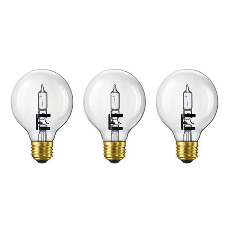 Philips 60w Halogen Globe G25 Clear Light Bulb 3 Pack The Home Depot Canada