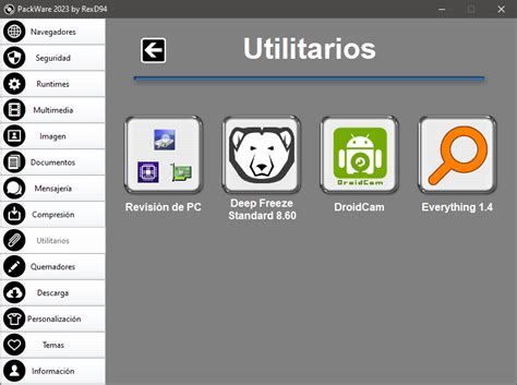 PackWare 2023 by RexD94 TEU con programas básicos para Windows