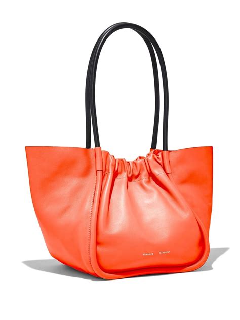 Proenza Schouler Large Ruched Leather Tote Bag Farfetch