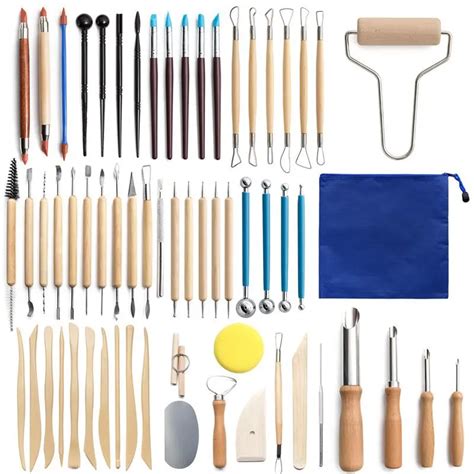 Pottery Clay Sculpting Tools Set Kit Smoothing Wax Carving Pottery