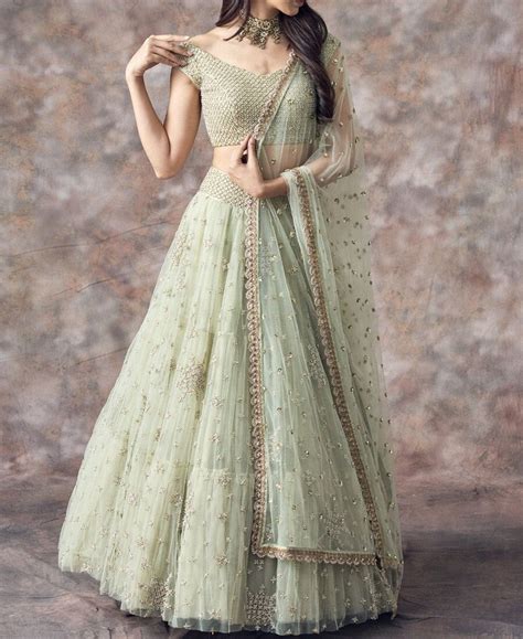 Net Lehenga Choli Designer Lengha Bridesmaid Dress Party Wear Latest