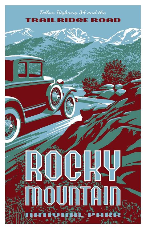 Rocky Mountain National Park Vintage Poster