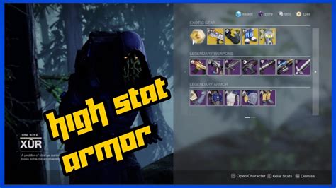 Xur Is Selling High Stat Titan Armor Destiny Lightfall Youtube