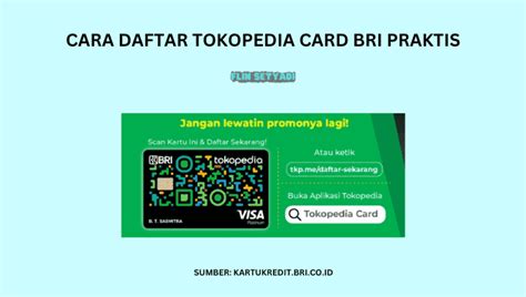 Cara Daftar Tokopedia Card Bri Praktis Flin Setyadi